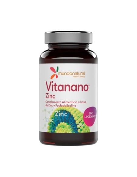 Vitanano zinc liposomado 30 cápsulas vegetales de 390mg Mundonatural
