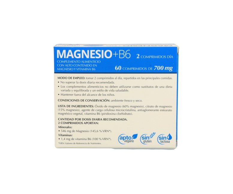 Magnesio + B6 60 comprimidos Natysal