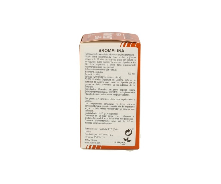 Bromelina 30 cápsulas Health Aid