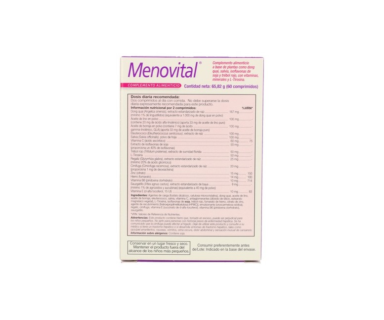 Menovital 60 cápsulas Health Aid