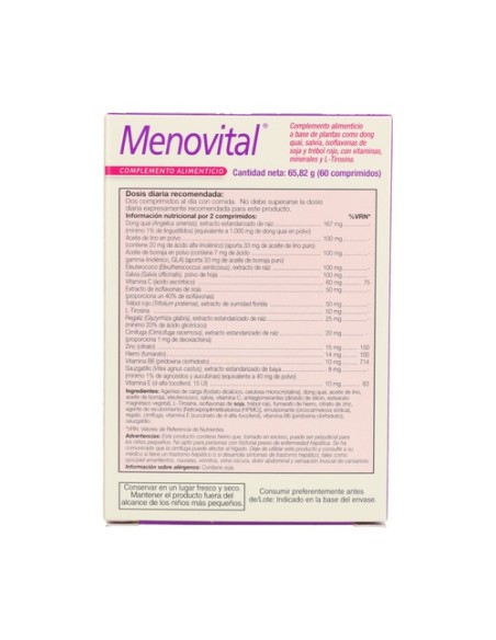 Menovital 60 cápsulas Health Aid