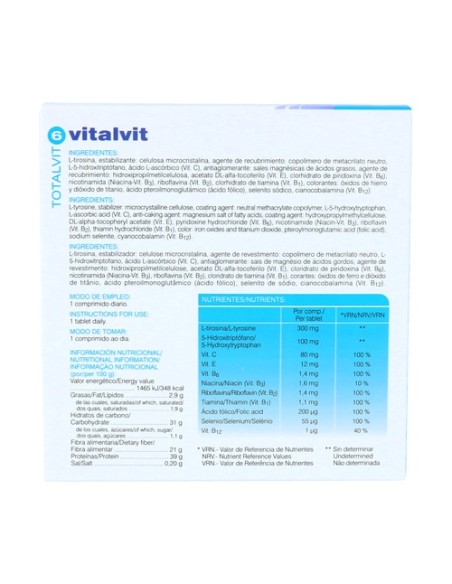 Totalvit 6 Vitavit 28 comprimidos Soria Natural