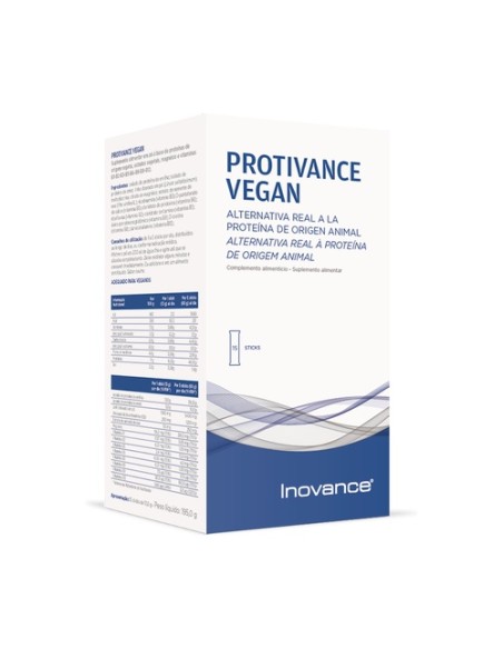 Protivance Vegan proteína vegetal 15 sticks de 13g (Neutro) Inovance