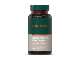 Niacina Flush-Free 500 mg - Energía y Bienestar - Bonusan
