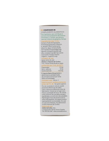 Composor 08 Sistema Inmunitario 50 ml Soria Natural