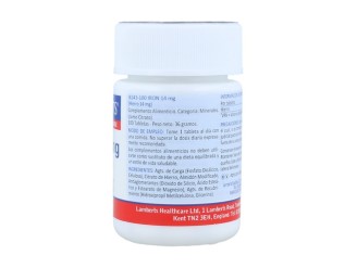 Suplemento de Hierro Citrato 14mg 100t - Lamberts, Alta Absorción
