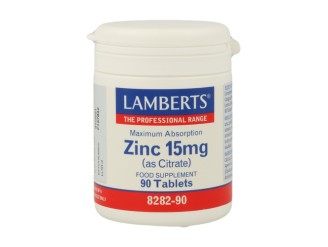 Zinc 15mg Citrato de Lamberts - Suplemento Saludable 90tab