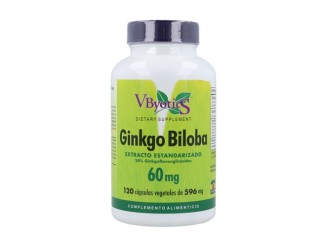 Ginkgo Biloba 120cap 60mg - Mejora Cognitiva y Circulación | Vbyotics
