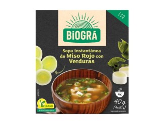 Sopa Bio Miso Rojo con Verduras Bio