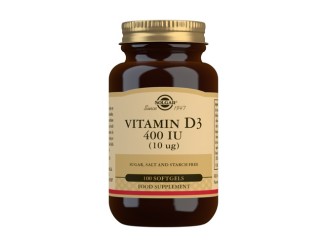 Vitamina D3 400 UI Cápsulas Blandas - Solgar, Apoyo Inmunitario