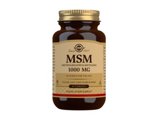 MSM 1000 mg Solgar | Suplemento Orgánico de Azufre - 60 Comp.