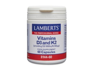 Vitamina D3 + K2 60 cápsulas - Salud ósea y coagulación | Lamberts