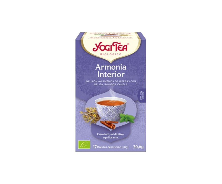 Infusión ayurvédica Armonia Interior 17 bolsitas infusoras de 1.8g Yogi Tea