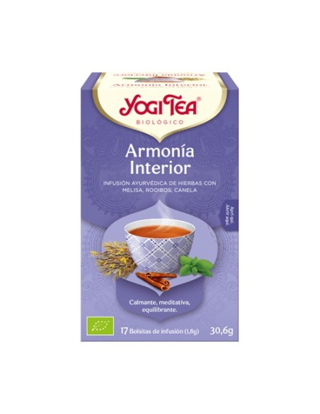 Infusión ayurvédica Armonia Interior 17 bolsitas infusoras de 1.8g Yogi Tea Infusión ayurvédica Armonia Interior 17 bolsitas infusoras de 1.8g Yogi Tea