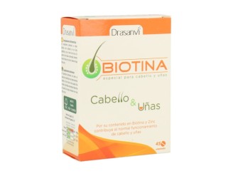 Biotina 45comp Drasanvi - Fortalece pelo, piel y uñas