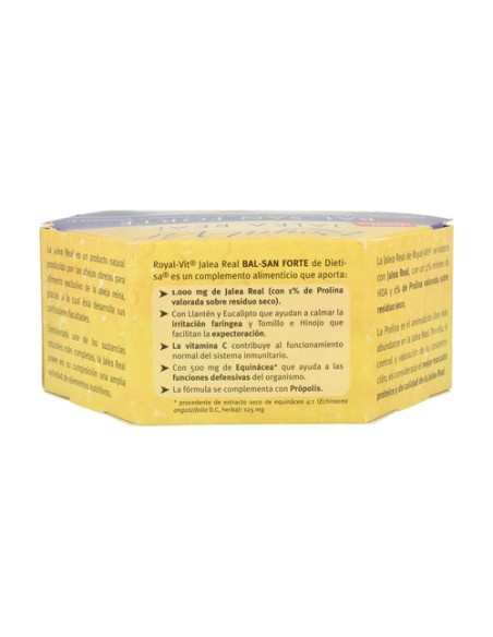 Jalea Real Bal-San Forte Royal-Vit 20 ampollas de 10ml (Albaricoque) Dietisa Jalea Real Bal-San Forte Royal-Vit 20 ampollas de 10ml (Albaricoque) Dietisa