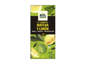 Chocolate vegano con té matcha y limón Bio