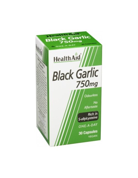 Ajo Negro (Black Garlic) 30 cápsulas de 750mg Health Aid Ajo Negro (Black Garlic) 30 cápsulas de 750mg Health Aid