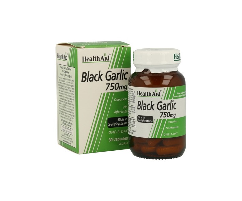 Ajo Negro (Black Garlic) 30 cápsulas de 750mg Health Aid