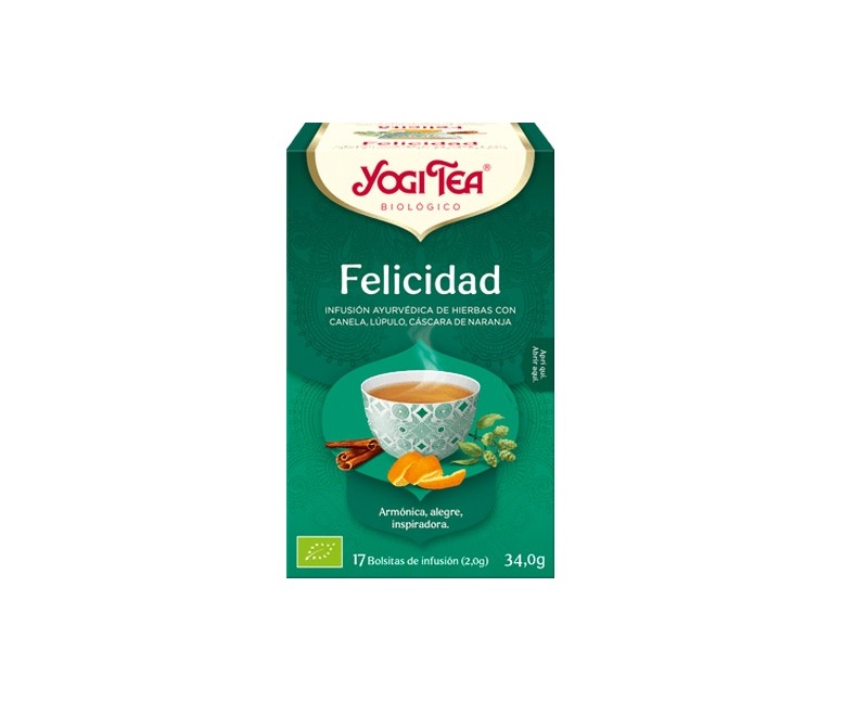 Felicidad orgánica 17 bolsitas infusoras de 2g Yogi Tea