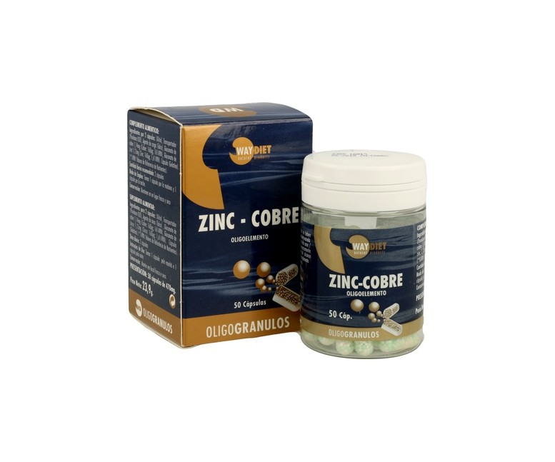 Zinc-Cobre oligogranulos 50 cápsulas Waydiet