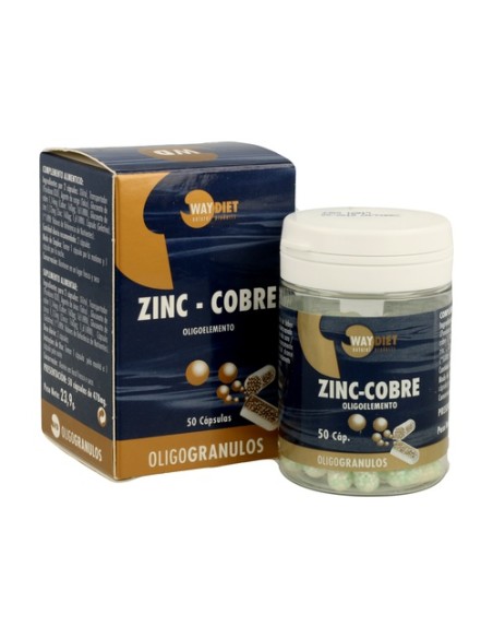 Zinc-Cobre oligogranulos 50 cápsulas Waydiet Zinc-Cobre oligogranulos 50 cápsulas Waydiet