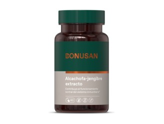 Alcachofa y Jengibre 60 cápsulas - Bonusan, Pureza Garantizada