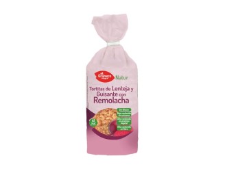 Tortitas de Lenteja y Guisante con Remolacha