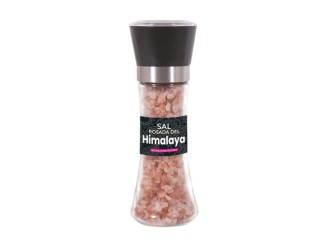 Molinillo de cristal con sal del Himalaya