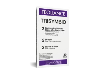 Teoliance Trisymbio 30cap: Probióticos, Fibras y Antibacterianos - Therascience