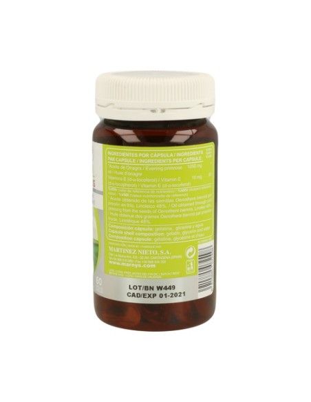 Aceite de Onagra 60 perlas de 1100mg MARNYS®