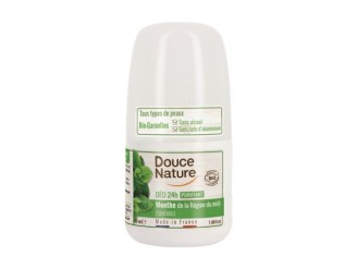 Desodorante menta roll-on 50ml Douce Nature | Sin aluminio y fresco