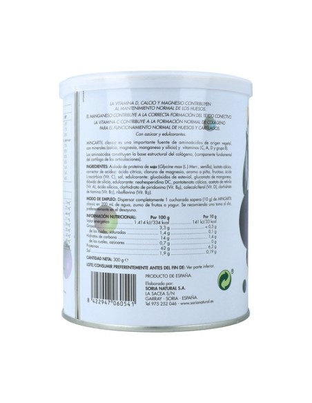 Mincartil Classic 300 g de polvo Soria Natural Mincartil Classic 300 g de polvo Soria Natural