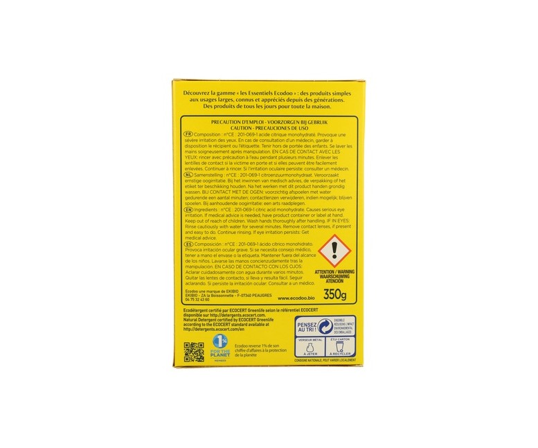 Ácido Cítrico 350 g Ecodoo