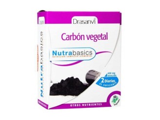 Carbón Vegetal 60 cápsulas - Drasanvi | Sin gluten y sin conservantes