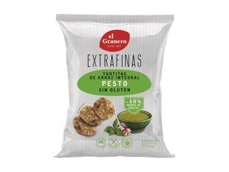 Extrafinas tortitas de arroz integral pesto sin gluten