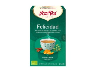 Yogi Tea Felicidad: Infusión Bio para un Día Alegre - 17 Sobres