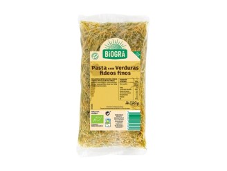 Fideos finos con verduras Bio