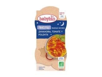 Tarrito noche trocitos zanahoria tomate y polenta 12m+