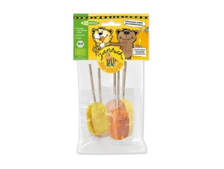 Piruletas orgánicas de naranja y limón