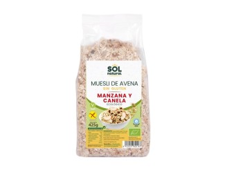 Muesli de avena sin gluten con manzana y canela Bio