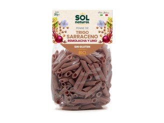 Penne de trigo sarraceno, remolacha y lino sin gluten Bio