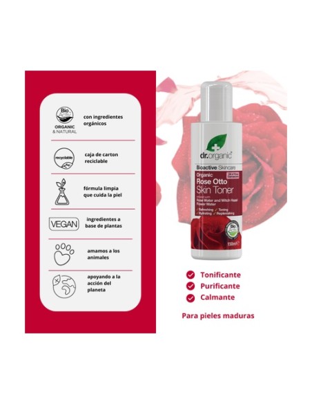 Organic Rose- Tónico para la piel 150 ml Dr. Organic Organic Rose- Tónico para la piel 150 ml Dr. Organic