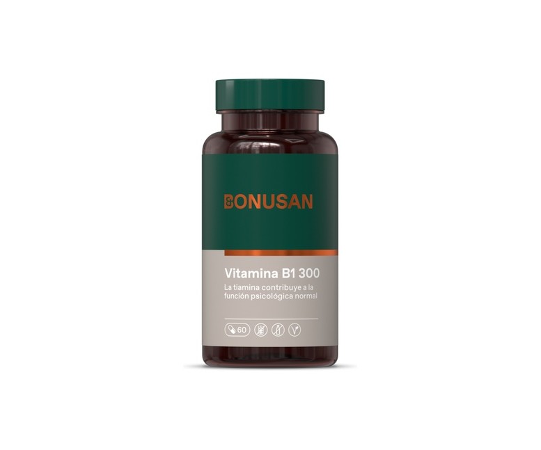Vitamina B1 (Tiamina 300 mg) 60 cápsulas Bonusan