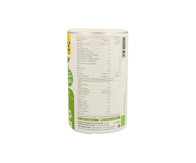 Proteínas Cáñamo Natural 500 g Raab
