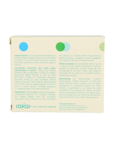 Gargola Perlas 30 perlas Sakai